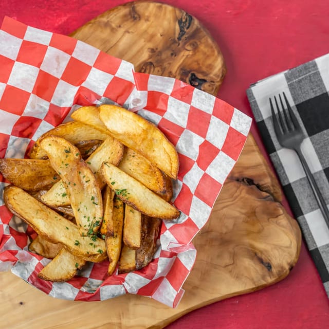 Hand Cut Fries.