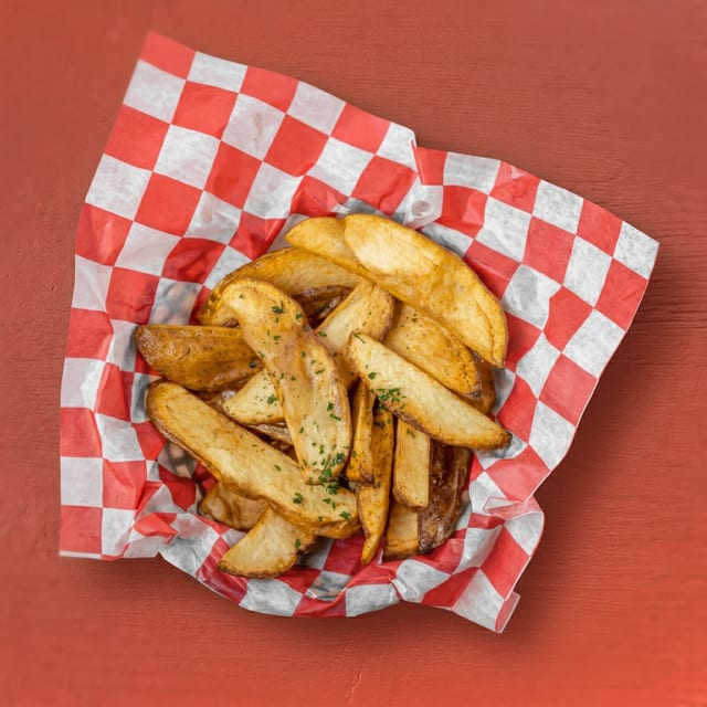 Hand Cut Fries.